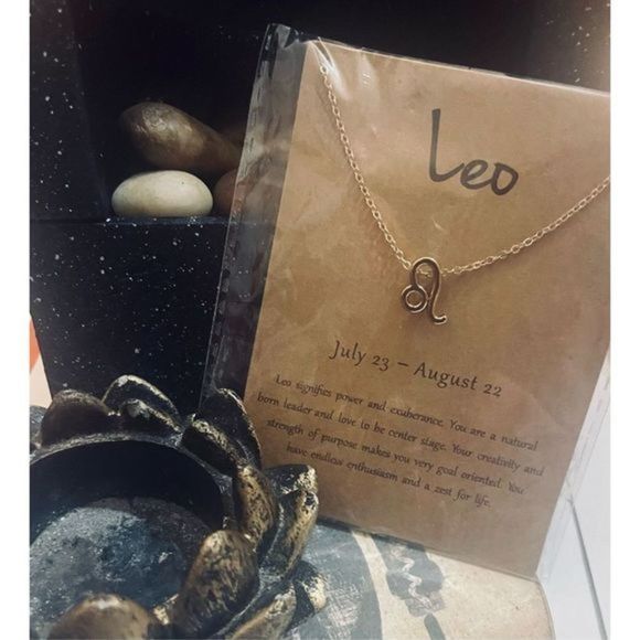 Leo GOLD ZODIAC STAR SIGN HOROSCOPE NECKLACE - Picture 8 of 11